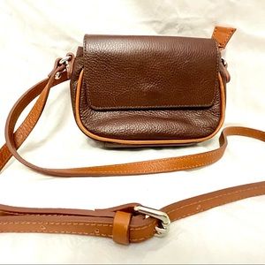 Valentina Italia - Brown Genuine Leather Shoulder Purse - Made in Italy